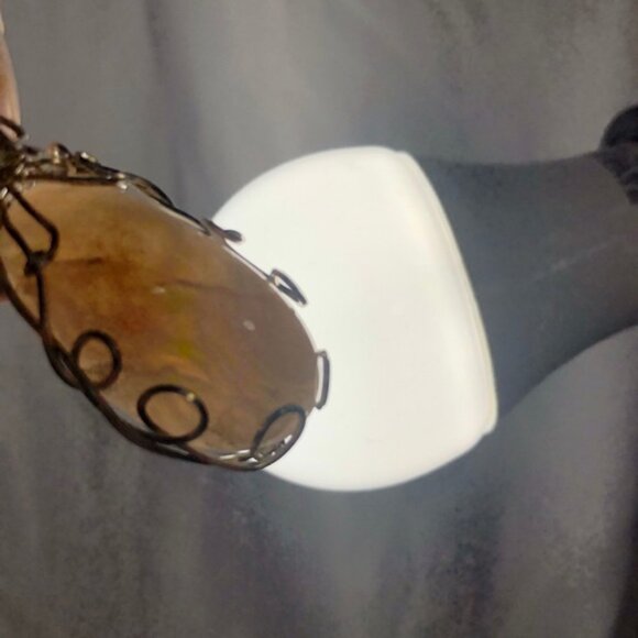 Banded Natural Quartz Chunk Necklace Pendant - Picture 6 of 6